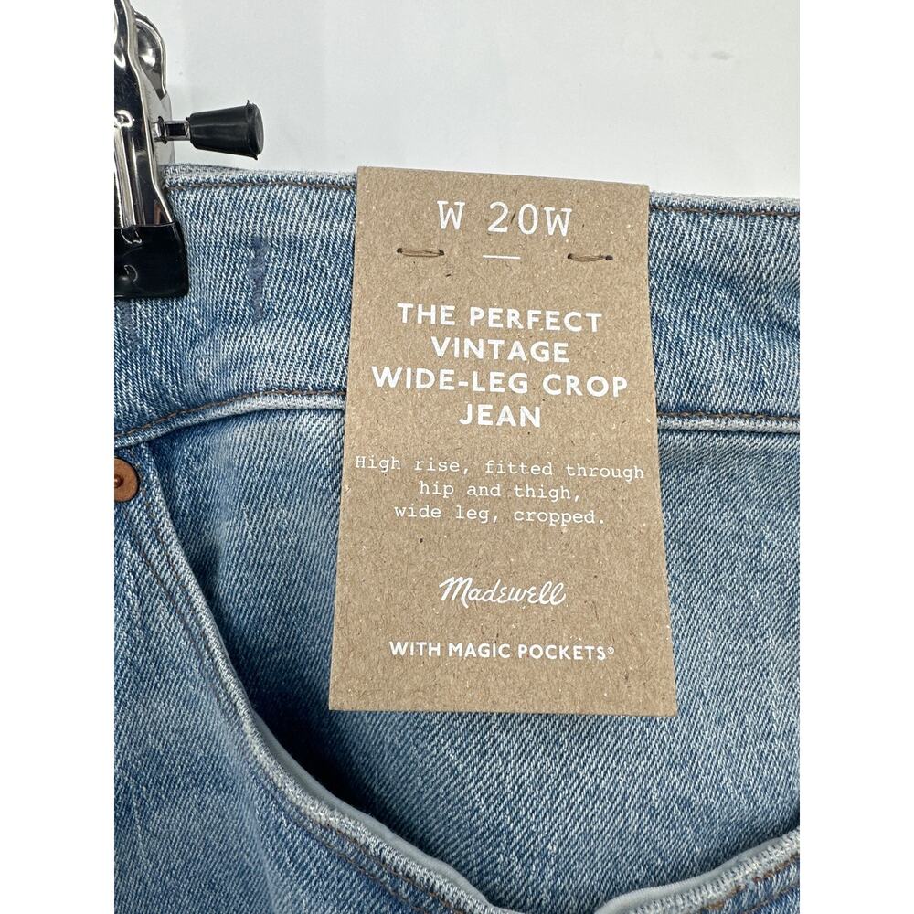 Madewell The Perfect Vintage Wide-Leg Crop Jean Size 20W NWT - Picture 6 of 9